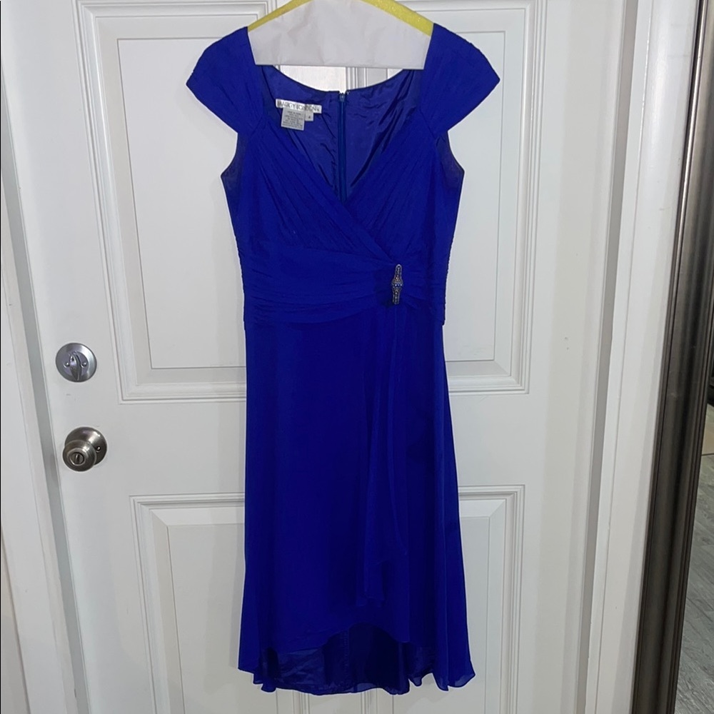 Maggy London (2005) Blue Cap Sleeve Dress